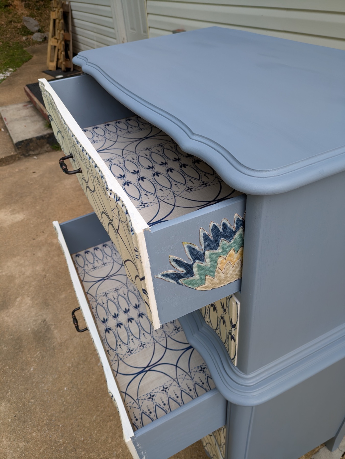White Fabric Dresser photo 4